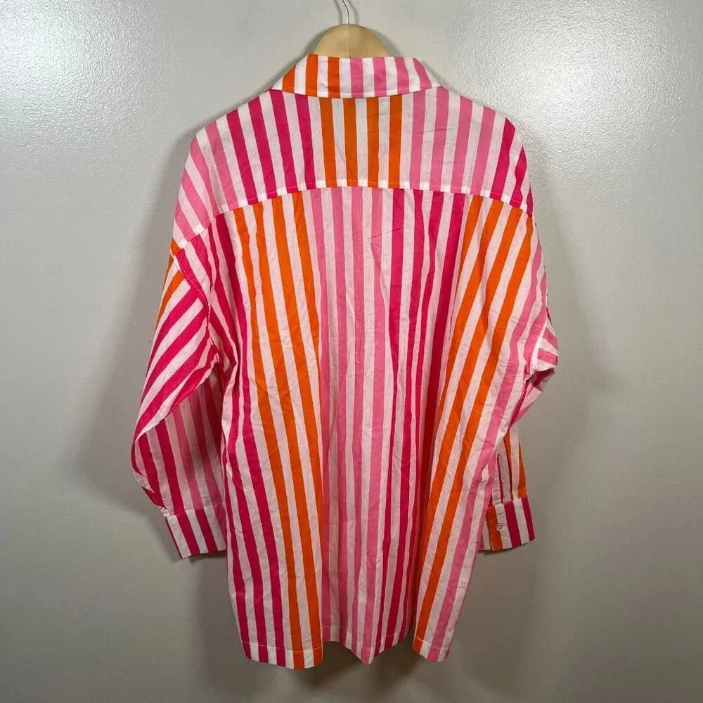 Beach Riot Alexa Top Size Large Petite Sunset Stripes Coverup Beach Vacation